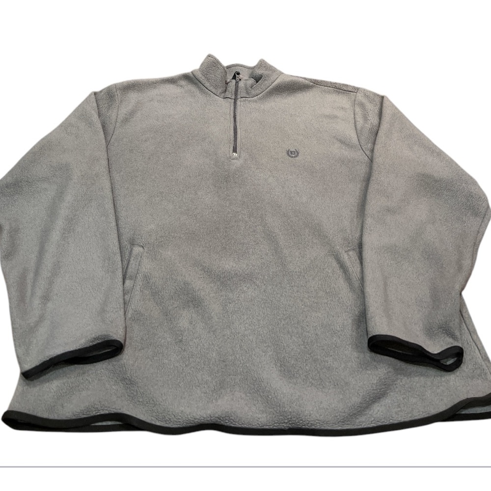 Ralph Lauren Chaps Men’s 1/4 Zip Fleece long sleeve Pullover Grey Sweatshirt XL